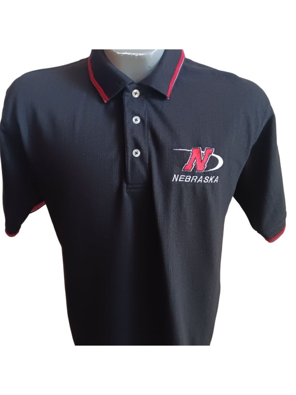 Men's Small Polo Shirt Nebraska Huskers Football Big Red Polo Shirt Embroidered